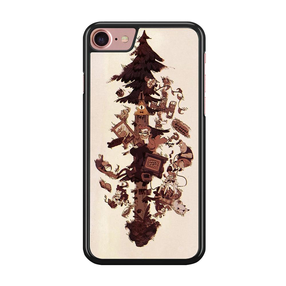 Gravity Falls Family iPhone 8 Case-Rubber / Black (2D Case)-Xtracase