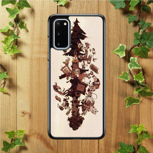 Gravity Falls Family Samsung Galaxy S20 Case-Rubber / Black (2D Case)-Xtracase