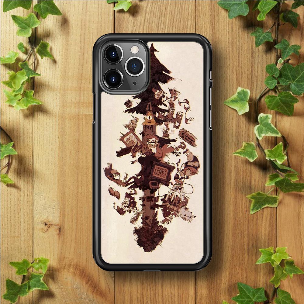Gravity Falls Family iPhone 11 Pro Max Case-Rubber / Black (2D Case)-Xtracase