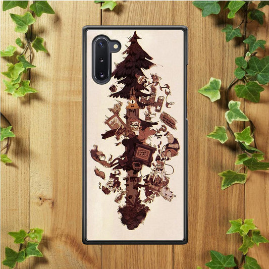 Gravity Falls Family Samsung Galaxy Note 10 Case-Rubber / Black (2D Case)-Xtracase