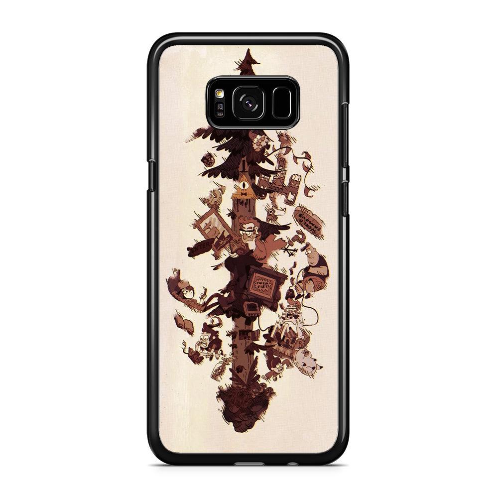 Gravity Falls Family Samsung Galaxy S8 Case-Rubber / Black (2D Case)-Xtracase