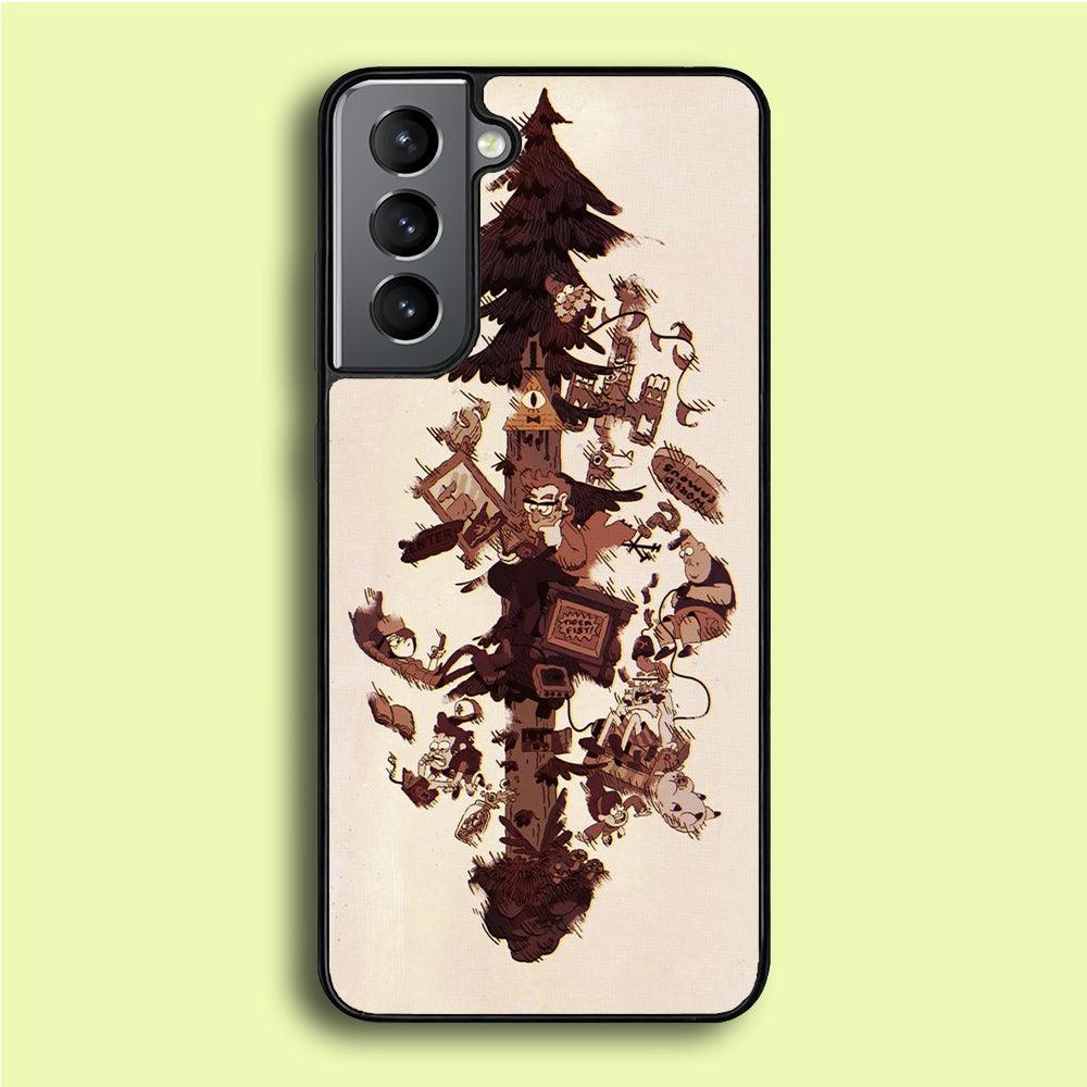 Gravity Falls Family Samsung Galaxy S21 Plus Case-Rubber / Black (2D Case)-Xtracase