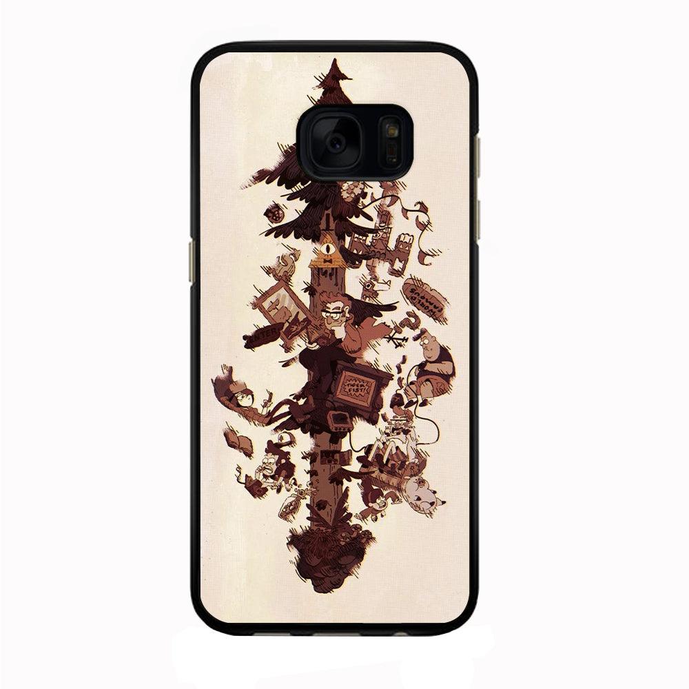 Gravity Falls Family Samsung Galaxy S7 Edge Case-Rubber / Black (2D Case)-Xtracase