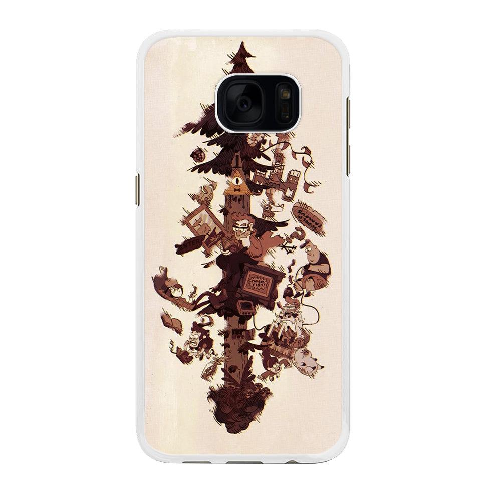 Gravity Falls Family Samsung Galaxy S7 Edge Case-Rubber / White (2D Case)-Xtracase