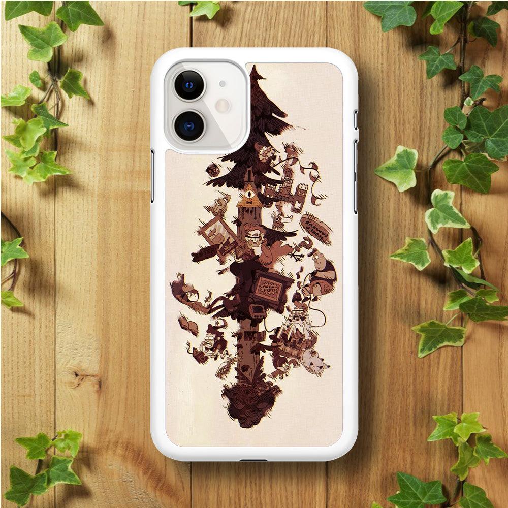 Gravity Falls Family iPhone 11 Case-Rubber / White (2D Case)-Xtracase