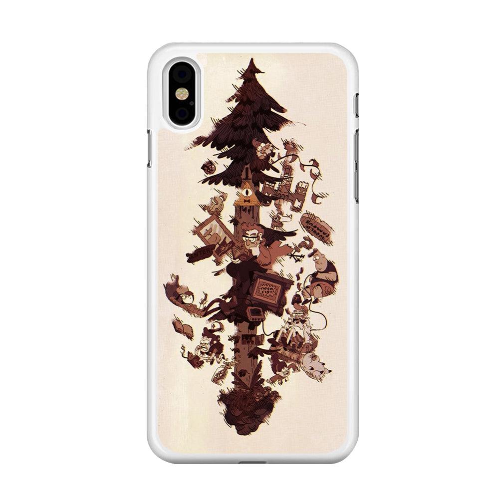 Gravity Falls Family iPhone Xs Max Case-Rubber / White (2D Case)-Xtracase