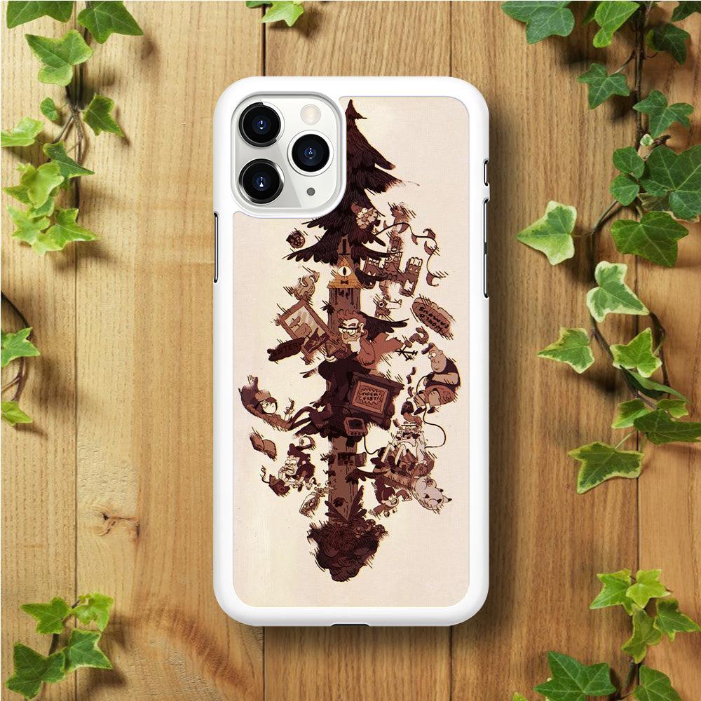 Gravity Falls Family iPhone 11 Pro Max Case-Rubber / White (2D Case)-Xtracase