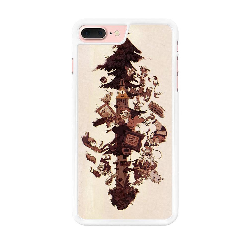 Gravity Falls Family iPhone 7 Plus Case-Rubber / White (2D Case)-Xtracase