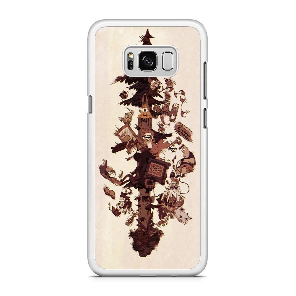 Gravity Falls Family Samsung Galaxy S8 Case-Rubber / White (2D Case)-Xtracase