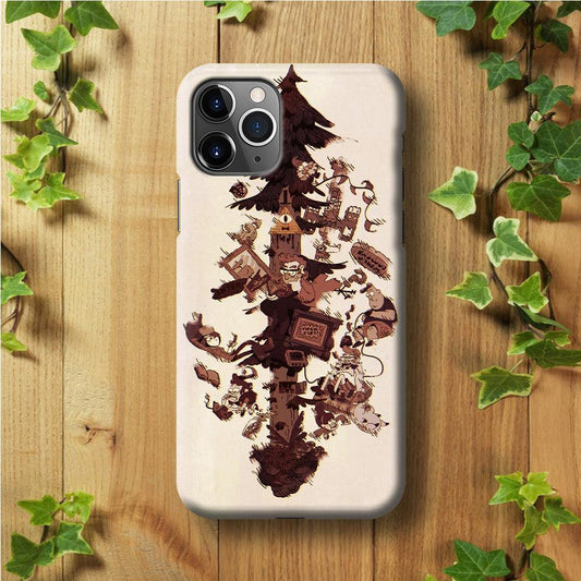 Gravity Falls Family iPhone 11 Pro Case-Plastic / Full Wrap (3D Case)-Xtracase
