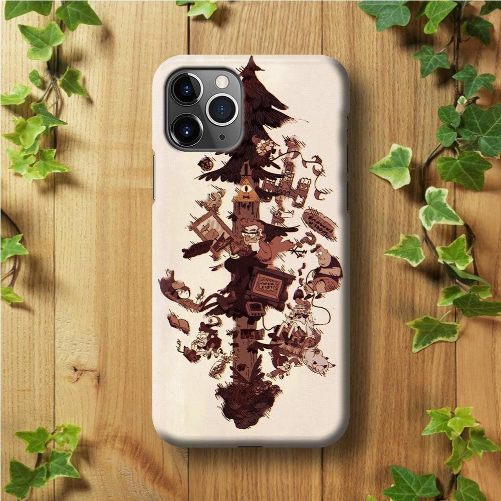 Gravity Falls Family iPhone 11 Pro Max Case-Plastic / Full Wrap (3D Case)-Xtracase