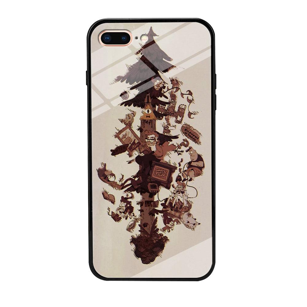 Gravity Falls Family iPhone 7 Plus Case-Tempered Glass Case-Xtracase
