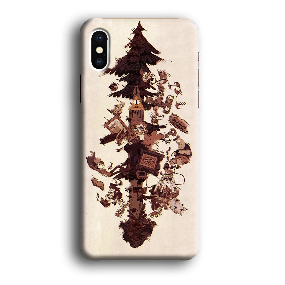 Gravity Falls Family iPhone Xs Max Case-Plastic / Full Wrap (3D Case)-Xtracase