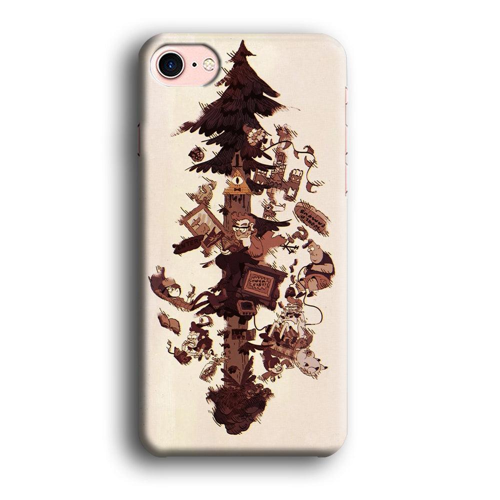 Gravity Falls Family iPhone 8 Case-Plastic / Full Wrap (3D Case)-Xtracase