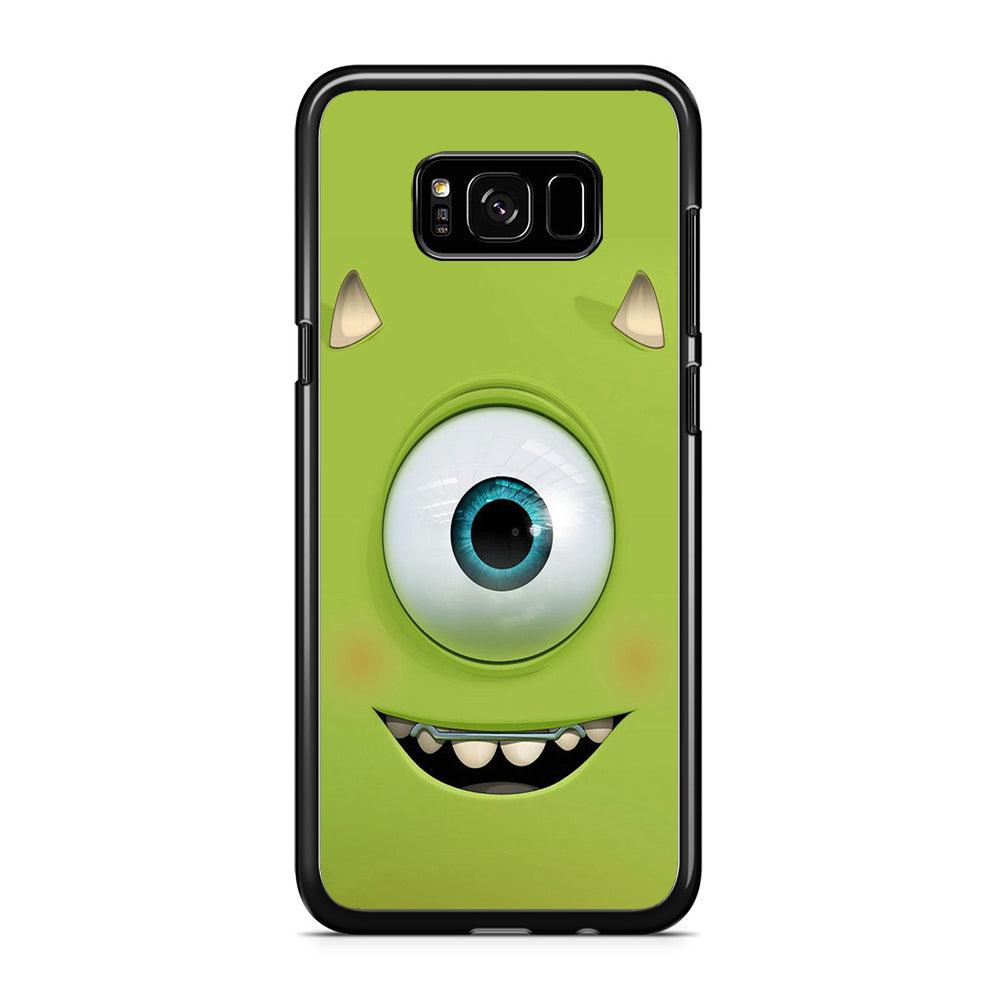 Green Face Monster Samsung Galaxy S8 Case-Rubber / Black (2D Case)-Xtracase