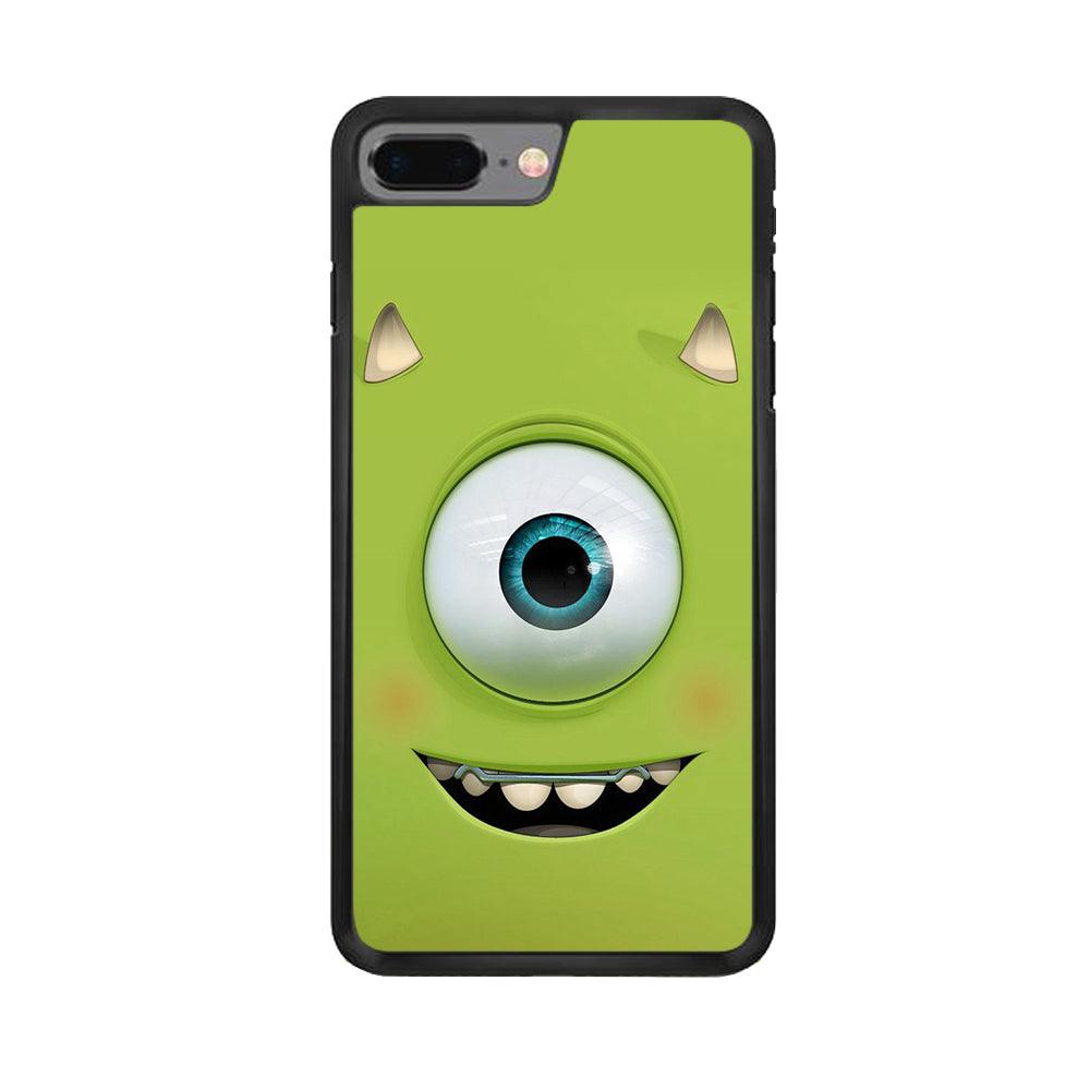Green Face Monster iPhone 7 Plus Case-Rubber / Black (2D Case)-Xtracase