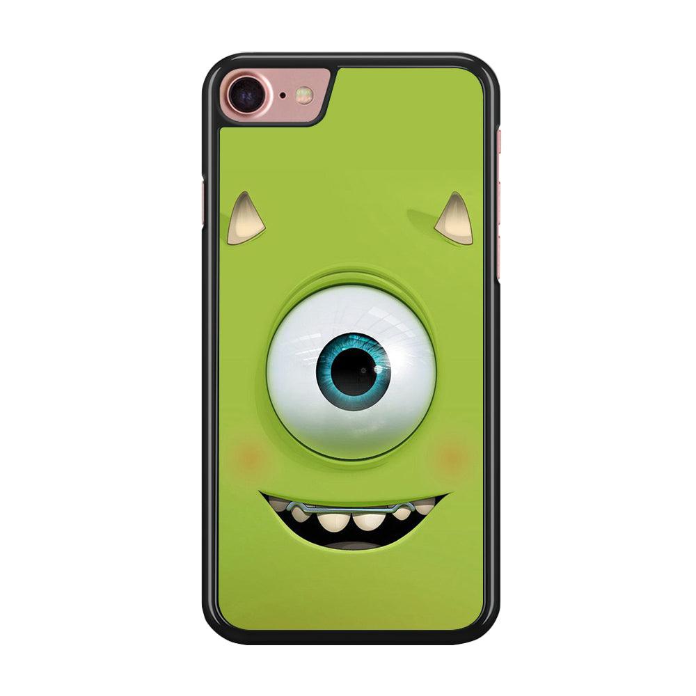 Green Face Monster iPhone SE 2020 Case-Rubber / Black (2D Case)-Xtracase