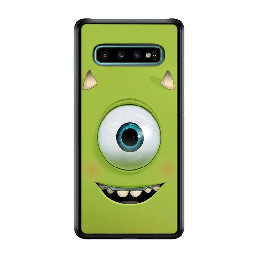 Green Face Monster Samsung Galaxy S10 Plus Case-Plastic / Full Wrap (3D Case)-Xtracase
