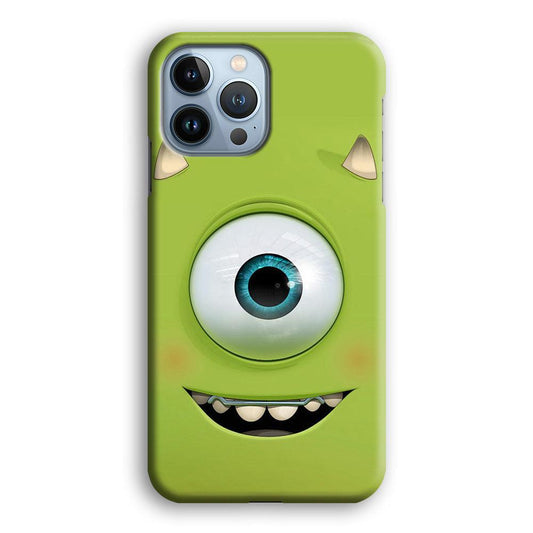 Green Face Monster iPhone 13 Pro Case-Plastic / Full Wrap (3D Case)-Xtracase