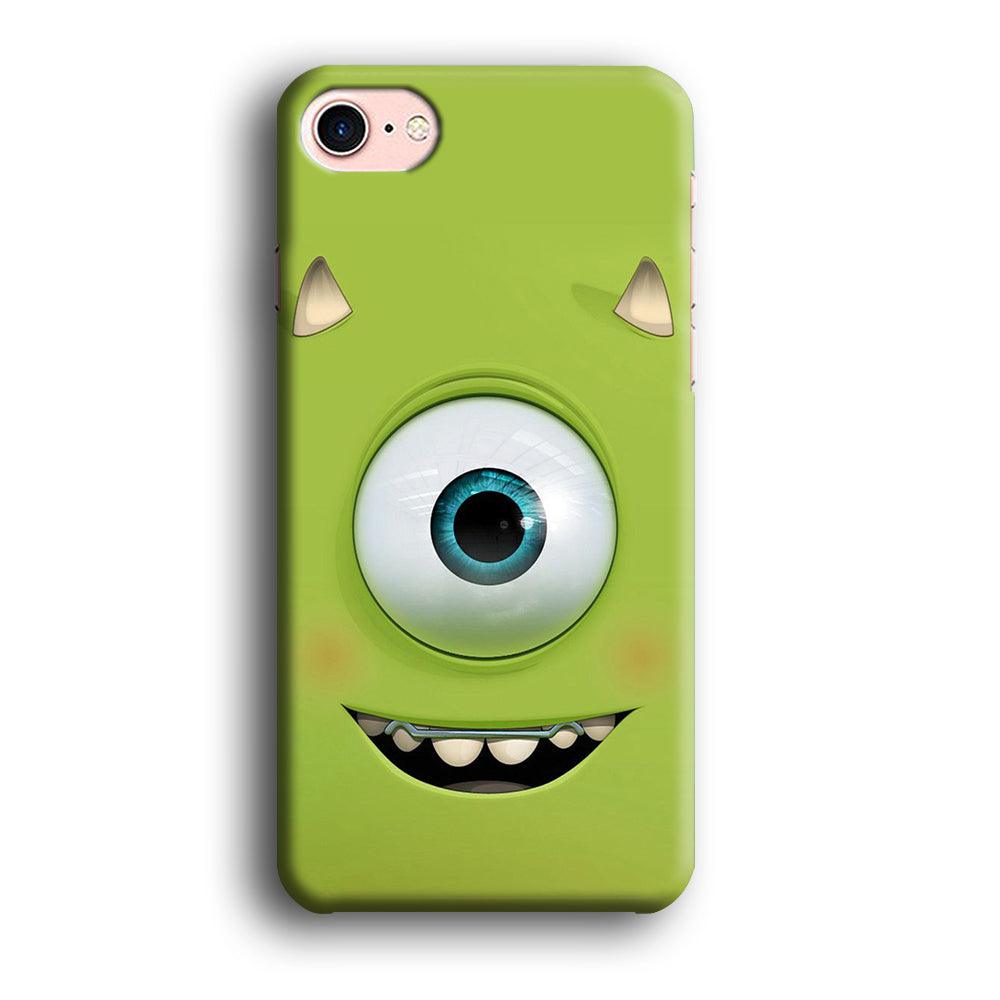 Green Face Monster iPhone SE 2020 Case-Plastic / Full Wrap (3D Case)-Xtracase