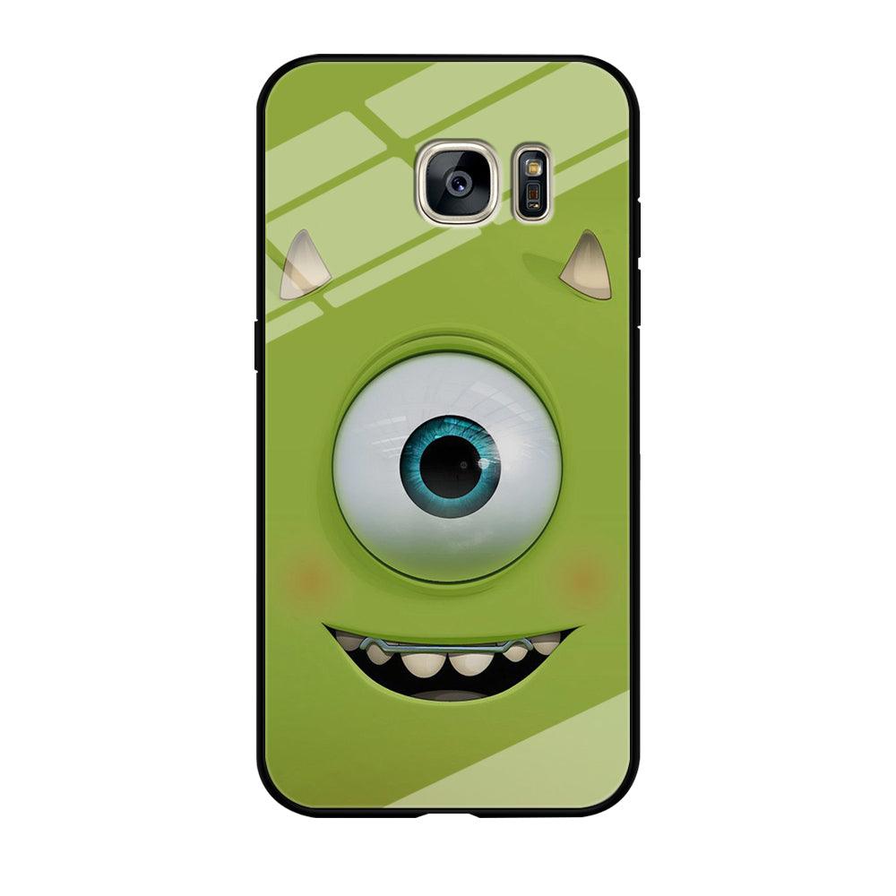 Green Face Monster Samsung Galaxy S7 Edge Case-Tempered Glass Case-Xtracase
