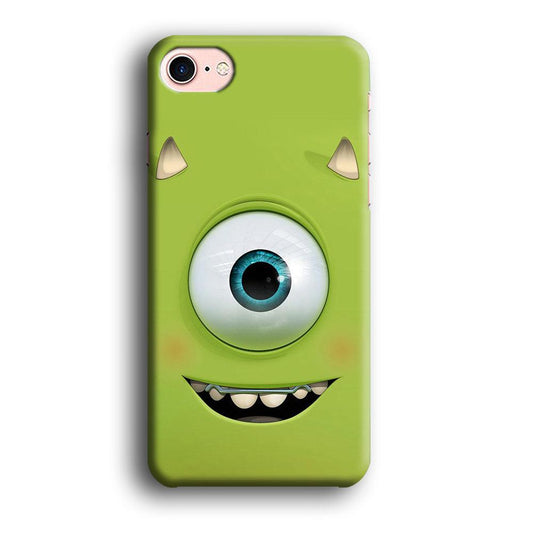 Green Face Monster iPhone 8 Case-Plastic / Full Wrap (3D Case)-Xtracase
