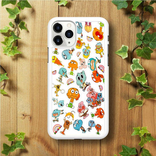 Gumball Doodle iPhone 11 Pro Max Case-Rubber / White (2D Case)-Xtracase