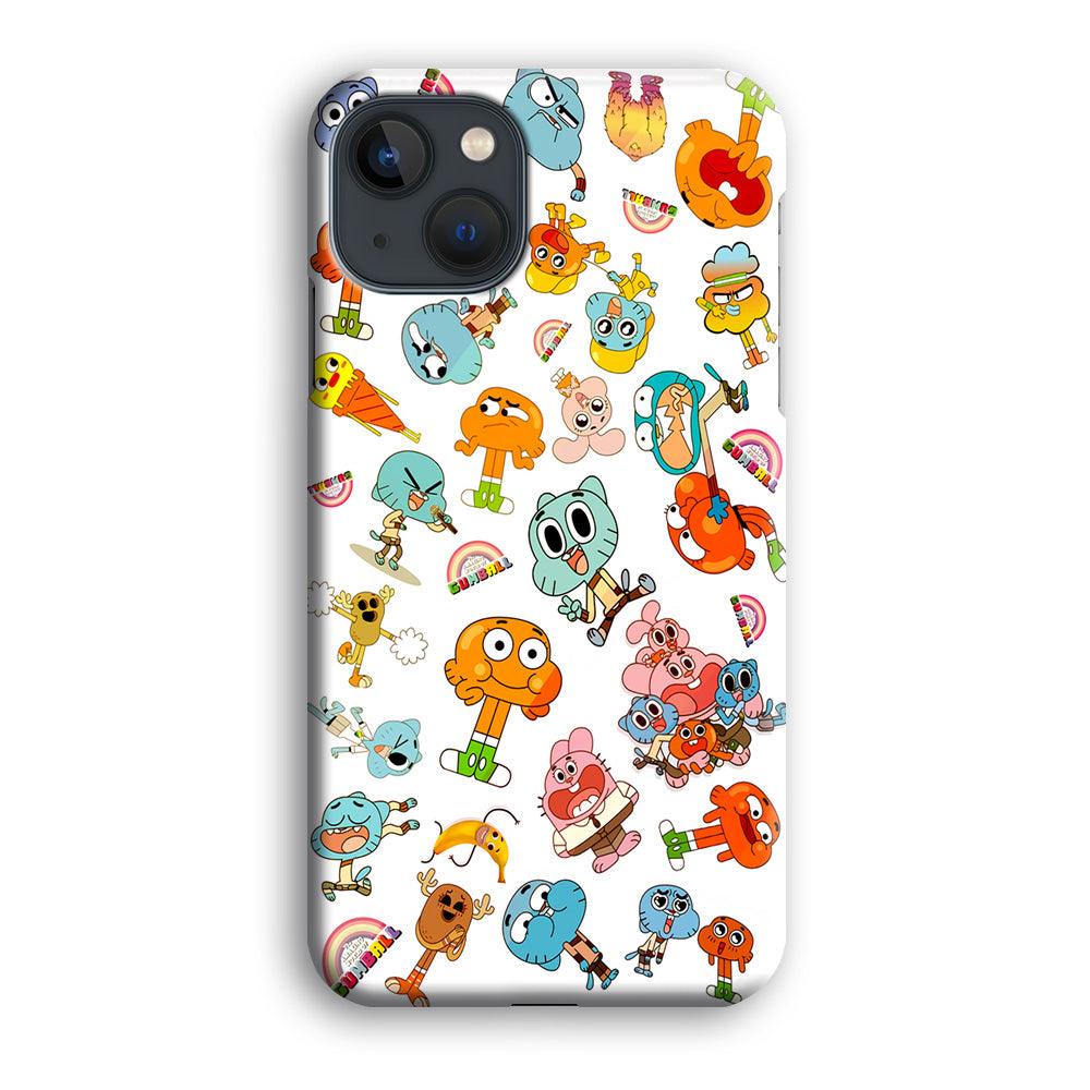 Gumball Doodle iPhone 13 Mini Case-Plastic / Full Wrap (3D Case)-Xtracase