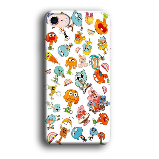 Gumball Doodle iPhone SE 2020 Case-Plastic / Full Wrap (3D Case)-Xtracase
