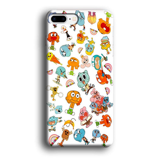 Gumball Doodle iPhone 8 Plus Case-Plastic / Full Wrap (3D Case)-Xtracase