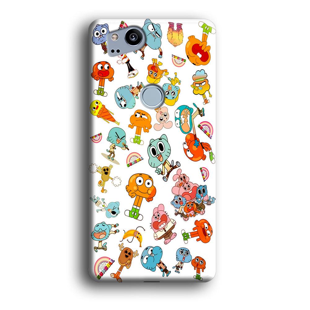 Gumball Doodle Google Pixel 2 3D Case-Xtracase