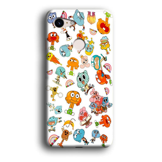Gumball Doodle Google Pixel 3 3D Case-Xtracase