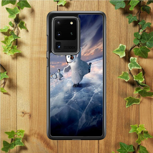 Happy Feet Two Samsung Galaxy S20 Ultra Case-Rubber / Black (2D Case)-Xtracase