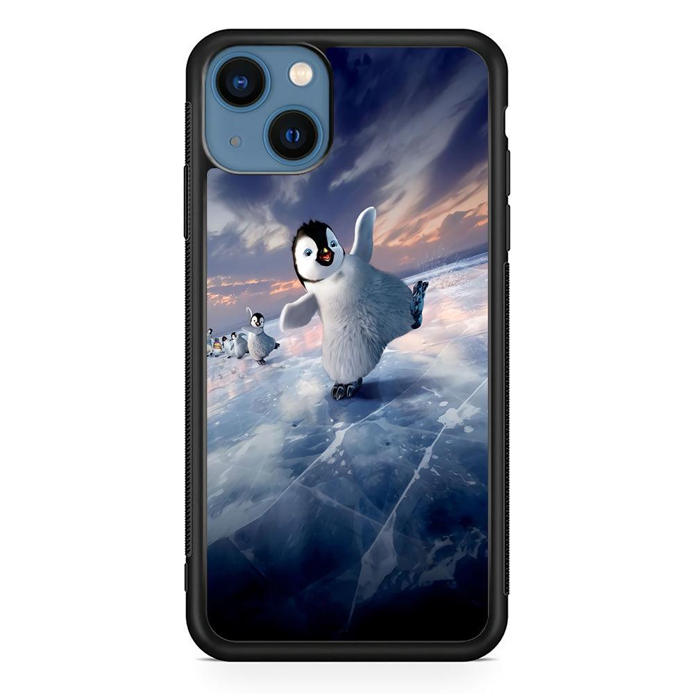 Happy Feet Two iPhone 13 Mini Case-Rubber / Black (2D Case)-Xtracase