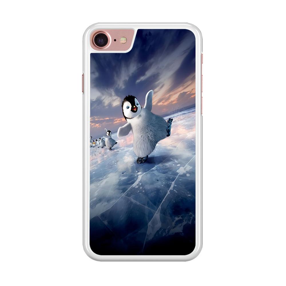 Happy Feet Two iPhone SE 2020 Case-Rubber / White (2D Case)-Xtracase