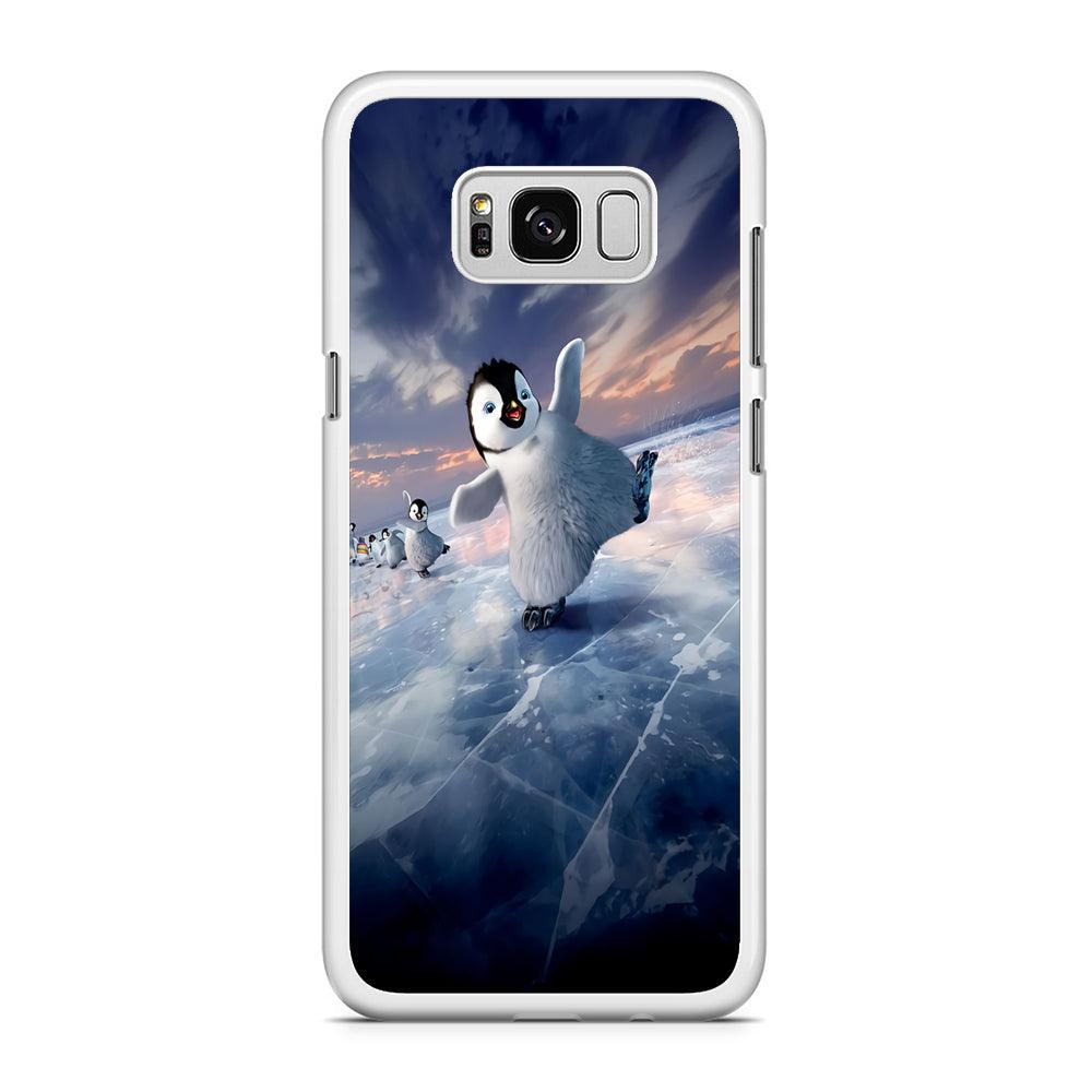 Happy Feet Two Samsung Galaxy S8 Case-Rubber / White (2D Case)-Xtracase