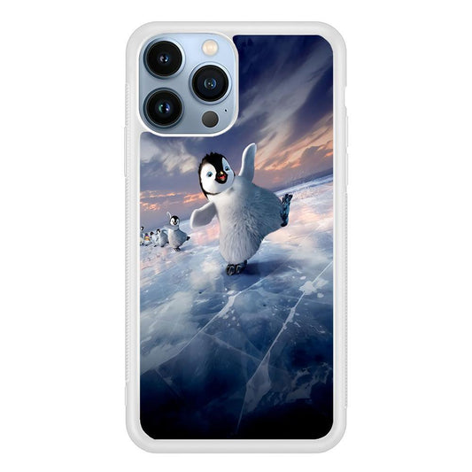 Happy Feet Two iPhone 13 Pro Max Case-Rubber / White (2D Case)-Xtracase