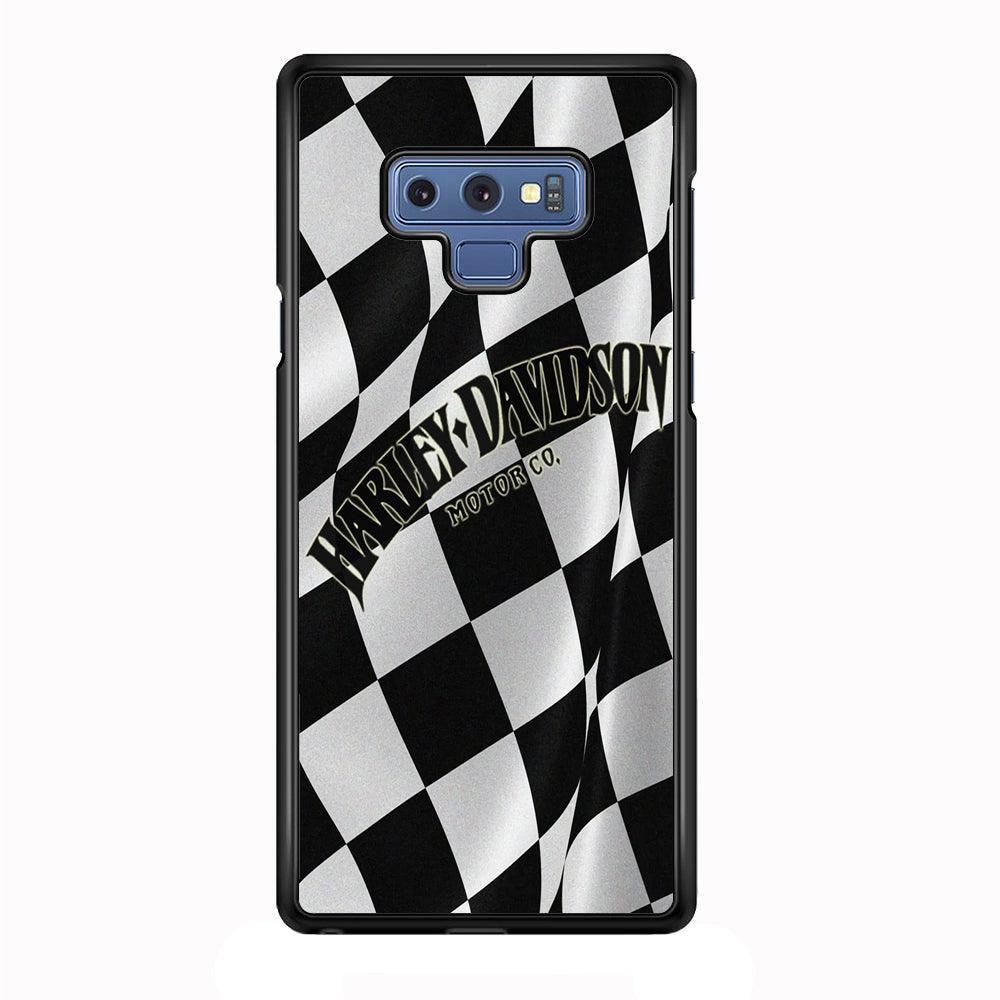 Harley Davidson Black White Flag Samsung Galaxy Note 9 Case-Plastic / Full Wrap (3D Case)-Xtracase