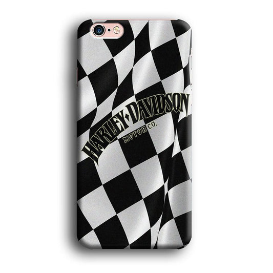 Harley Davidson Black White Flag iPhone 6 | 6s Case-Plastic / Full Wrap (3D Case)-Xtracase