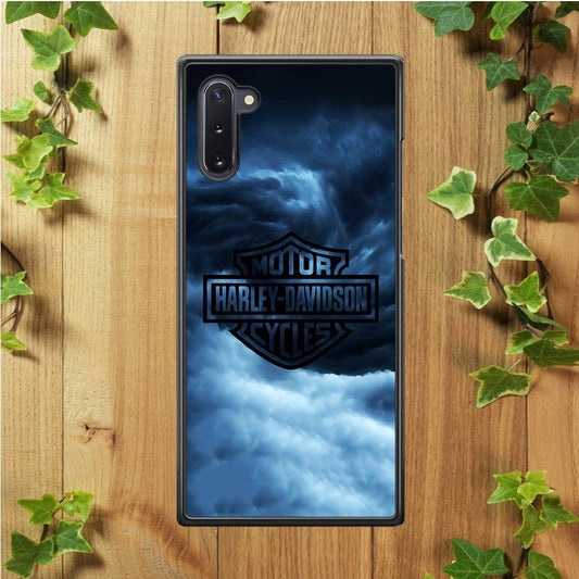 Harley Davidson Cloud Samsung Galaxy Note 10 Case-Rubber / White (2D Case)-Xtracase