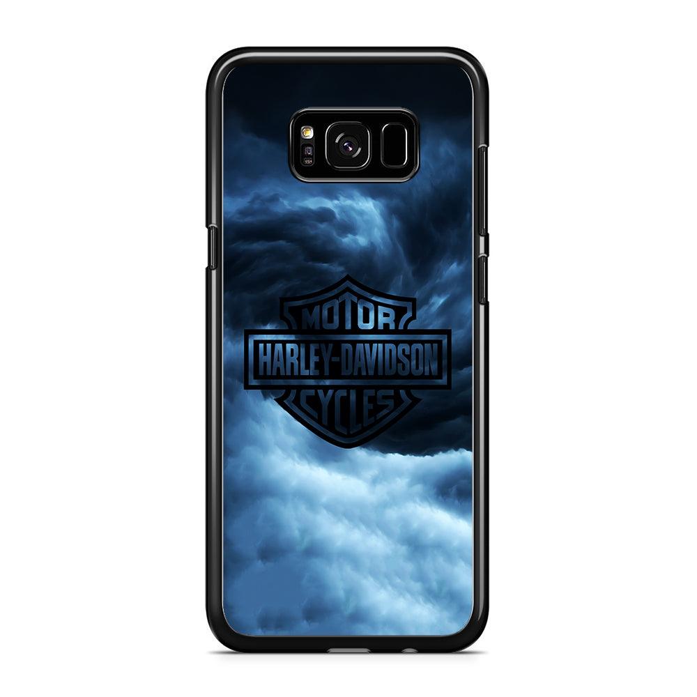 Harley Davidson Cloud Samsung Galaxy S8 Case-Rubber / Black (2D Case)-Xtracase