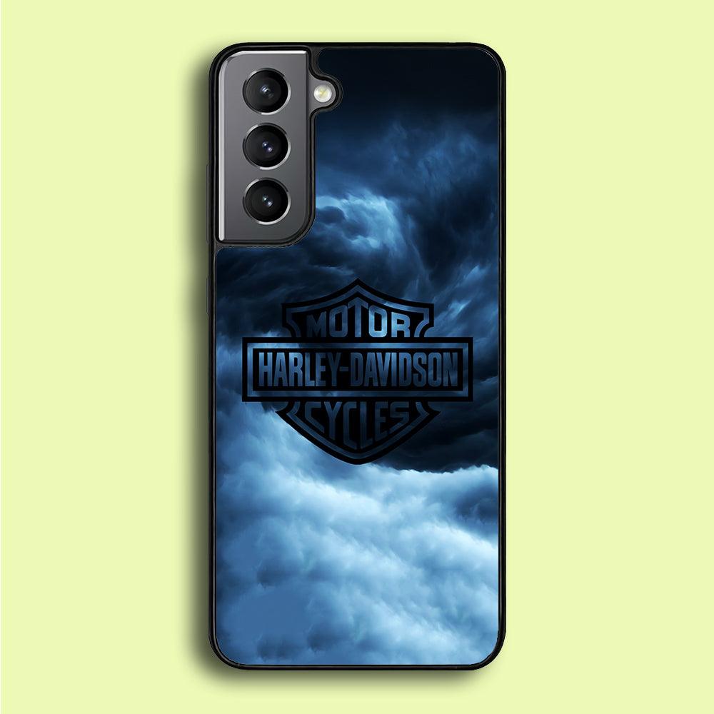 Harley Davidson Cloud Samsung Galaxy S21 Case-Rubber / White (2D Case)-Xtracase