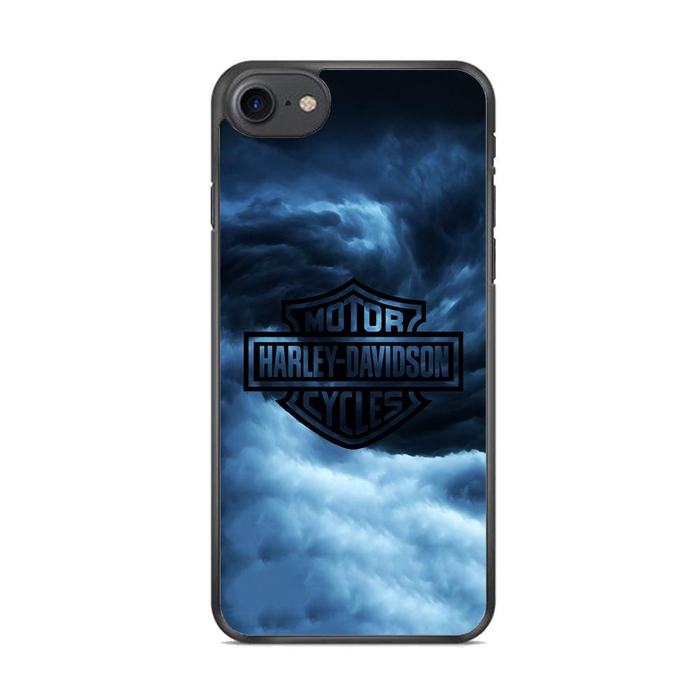 Harley Davidson Cloud iPhone 8 Case-Rubber / Black (2D Case)-Xtracase