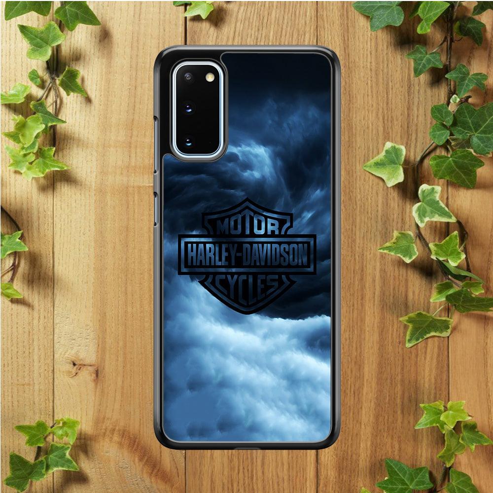 Harley Davidson Cloud Samsung Galaxy S20 Case-Rubber / White (2D Case)-Xtracase