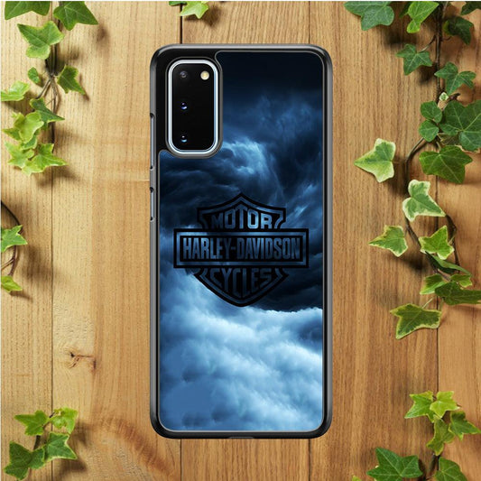 Harley Davidson Cloud Samsung Galaxy S20 Case-Rubber / White (2D Case)-Xtracase