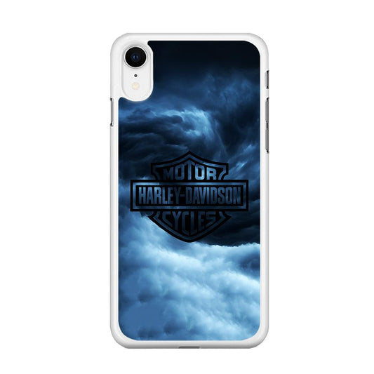 Harley Davidson Cloud iPhone XR Case-Rubber / White (2D Case)-Xtracase