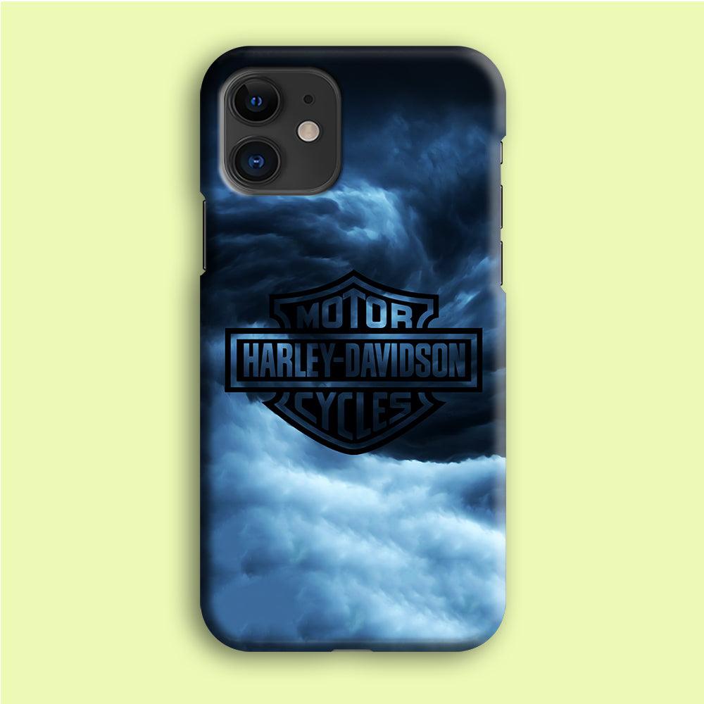 Harley Davidson Cloud iPhone 12 Case-Plastic / Full Wrap (3D Case)-Xtracase
