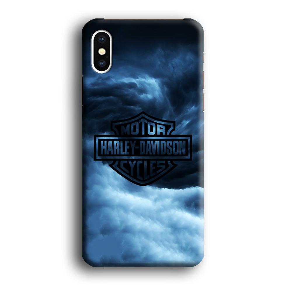 Harley Davidson Cloud iPhone X Case-Plastic / Full Wrap (3D Case)-Xtracase