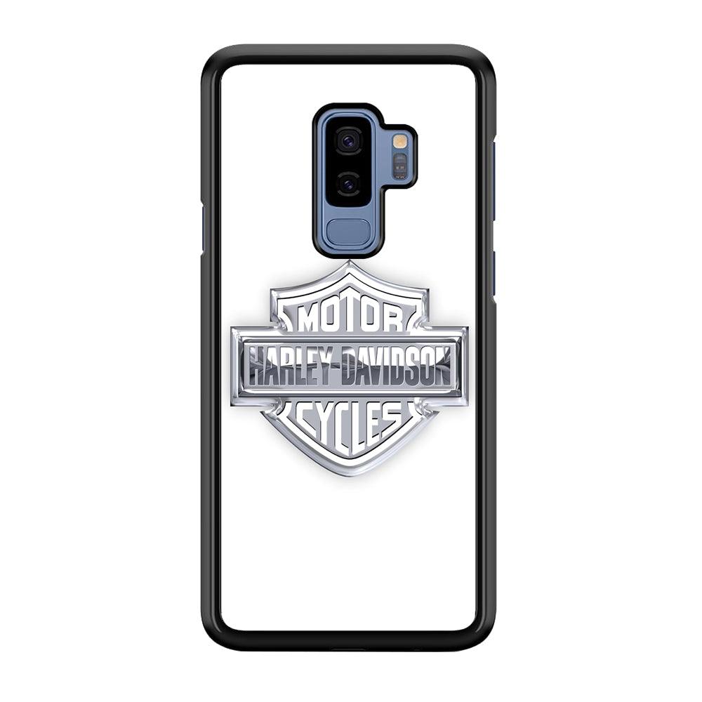 Harley Davidson Logo Silver Samsung Galaxy S9 Plus Case-Plastic / Full Wrap (3D Case)-Xtracase