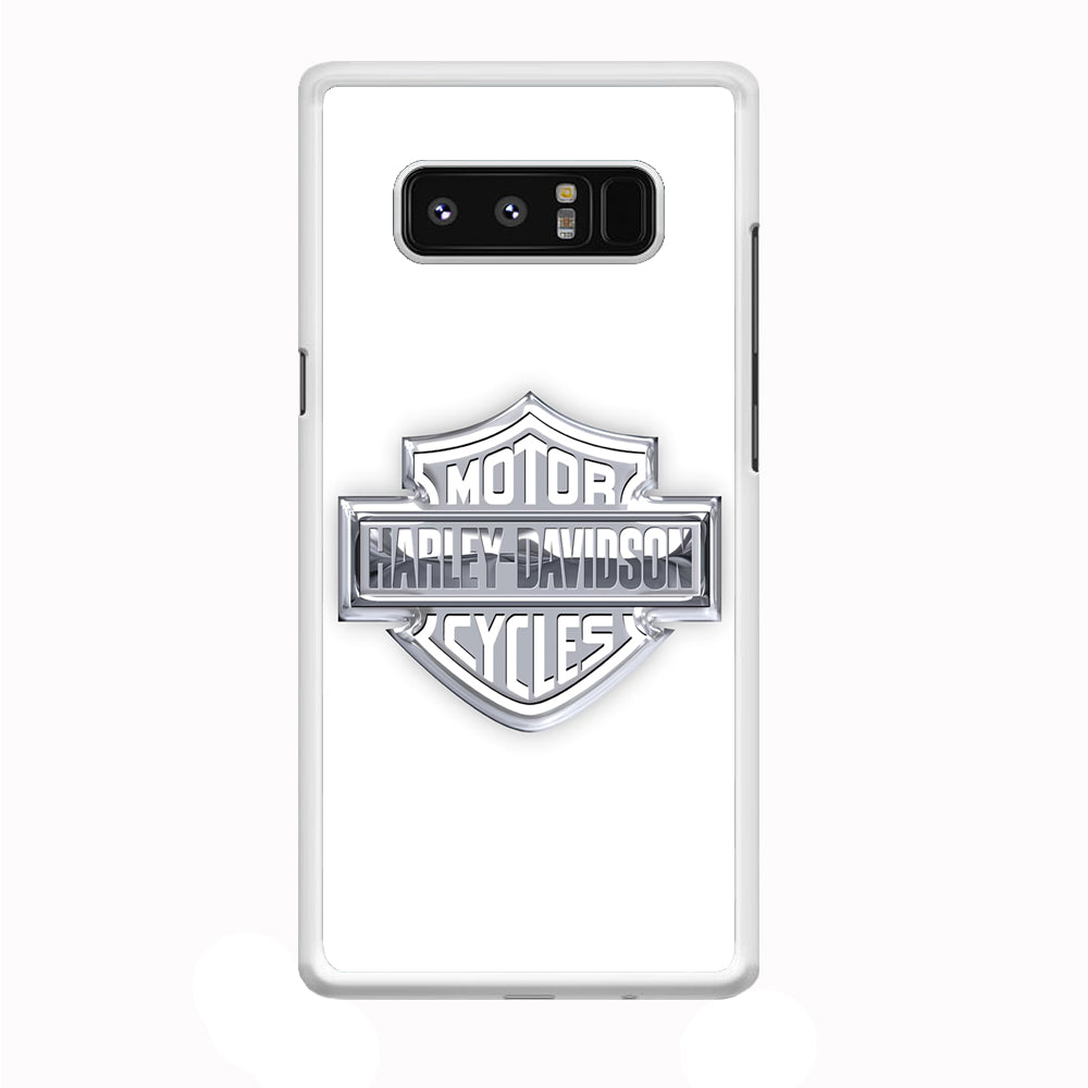 Harley Davidson Logo Silver Samsung Galaxy Note 8 Case